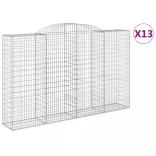 13 db íves horganyzott vas gabion kosár 300x50x180/200 cm