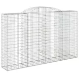 17 db íves horganyzott vas gabion kosár 300x50x180/200 cm