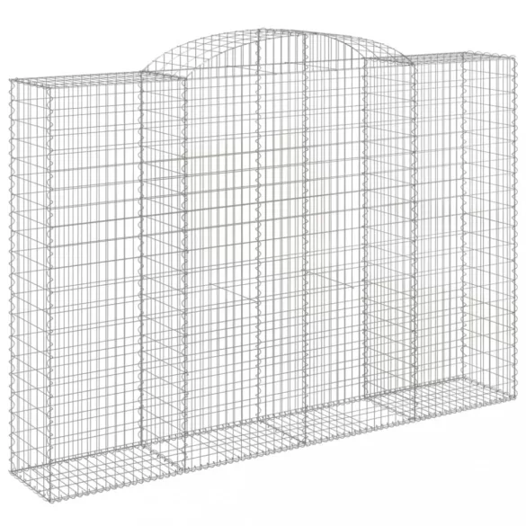 2 db íves horganyzott vas gabion kosár 300x50x200/220 cm