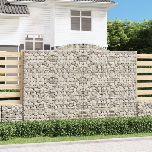 3 db íves horganyzott vas gabion kosár 300x50x200/220 cm