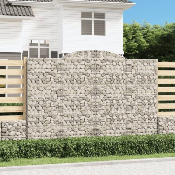 6 db íves horganyzott vas gabion kosár 300x50x200/220 cm