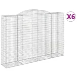 6 db íves horganyzott vas gabion kosár 300x50x200/220 cm