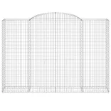 6 db íves horganyzott vas gabion kosár 300x50x200/220 cm