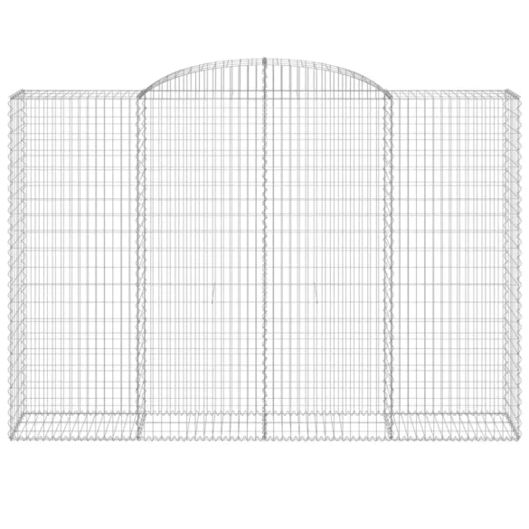 6 db íves horganyzott vas gabion kosár 300x50x200/220 cm