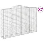 7 db íves horganyzott vas gabion kosár 300x50x200/220 cm