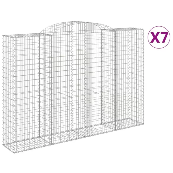 7 db íves horganyzott vas gabion kosár 300x50x200/220 cm