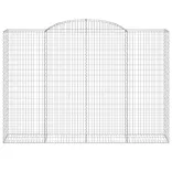 8 db íves horganyzott vas gabion kosár 300x50x200/220 cm