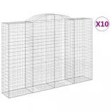 10 db íves horganyzott vas gabion kosár 300x50x200/220 cm