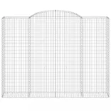 2 db íves horganyzott vas gabion kosár 300x50x220/240 cm