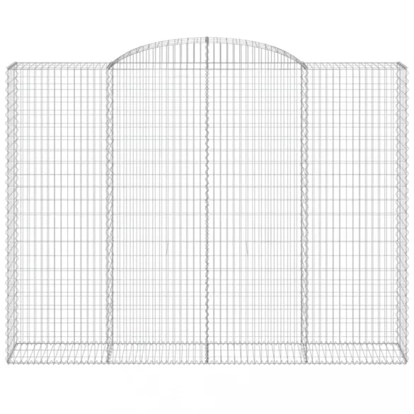2 db íves horganyzott vas gabion kosár 300x50x220/240 cm