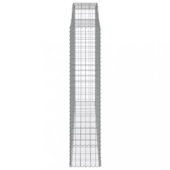 2 db íves horganyzott vas gabion kosár 300x50x220/240 cm