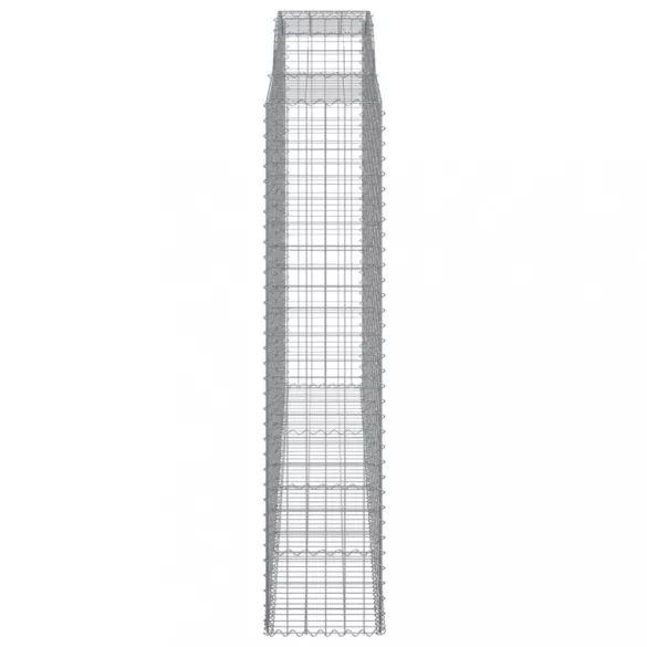 5 db íves horganyzott vas gabion kosár 300x50x220/240 cm