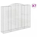 7 db íves horganyzott vas gabion kosár 300x50x220/240 cm