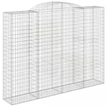 7 db íves horganyzott vas gabion kosár 300x50x220/240 cm