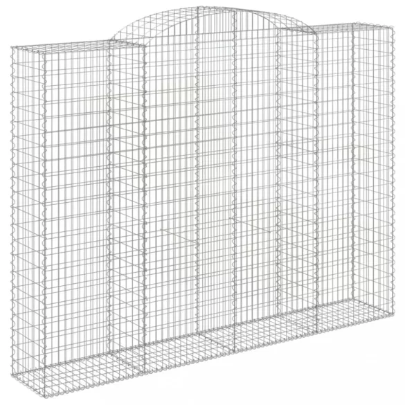 7 db íves horganyzott vas gabion kosár 300x50x220/240 cm