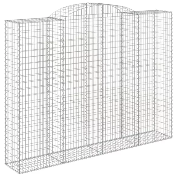 8 db íves horganyzott vas gabion kosár 300x50x220/240 cm