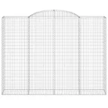8 db íves horganyzott vas gabion kosár 300x50x220/240 cm