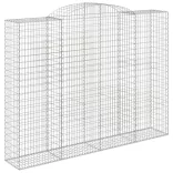 9 db íves horganyzott vas gabion kosár 300x50x220/240 cm