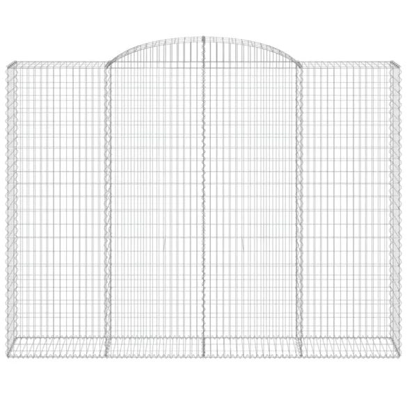 9 db íves horganyzott vas gabion kosár 300x50x220/240 cm