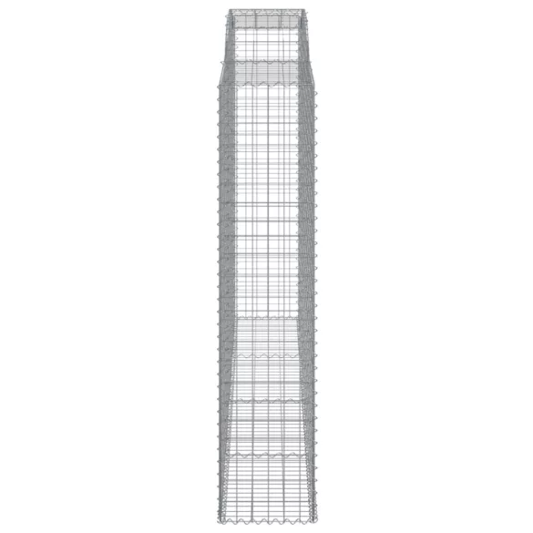 9 db íves horganyzott vas gabion kosár 300x50x220/240 cm
