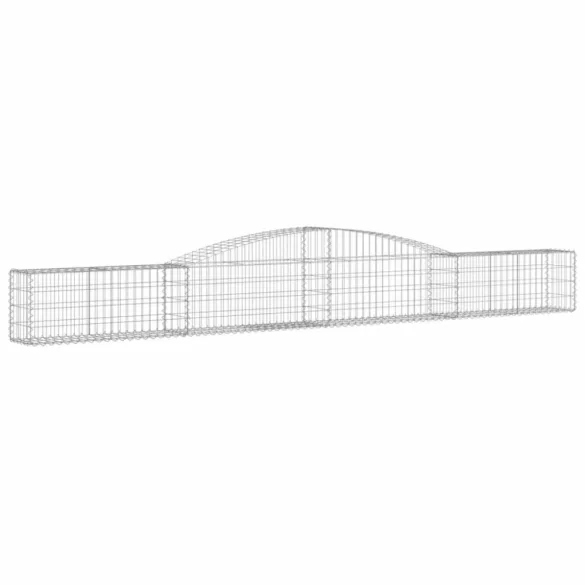 2 db íves horganyzott vas gabion kosár 400x30x40/60 cm
