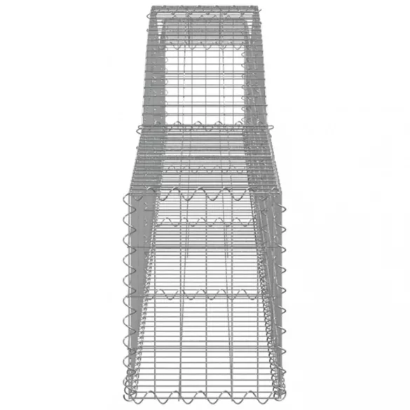2 db íves horganyzott vas gabion kosár 400x30x40/60 cm