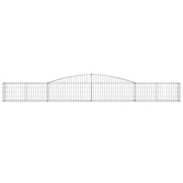 3 db íves horganyzott vas gabion kosár 400x30x40/60 cm