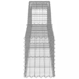 3 db íves horganyzott vas gabion kosár 400x30x40/60 cm