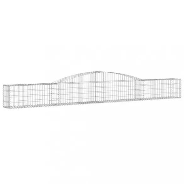 10 db íves horganyzott vas gabion kosár 400x30x40/60 cm