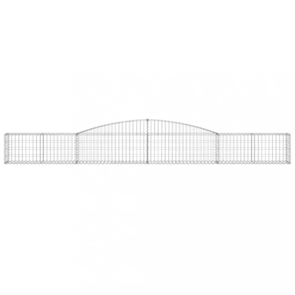 10 db íves horganyzott vas gabion kosár 400x30x40/60 cm