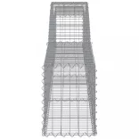 10 db íves horganyzott vas gabion kosár 400x30x40/60 cm