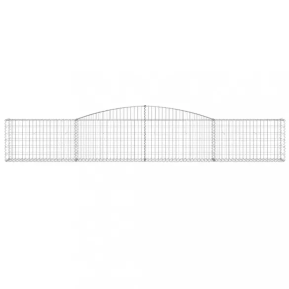 2 db íves horganyzott vas gabion kosár 400x30x60/80 cm
