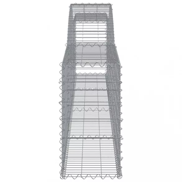 2 db íves horganyzott vas gabion kosár 400x30x60/80 cm