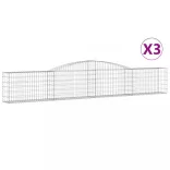 3 db íves horganyzott vas gabion kosár 400x30x60/80 cm