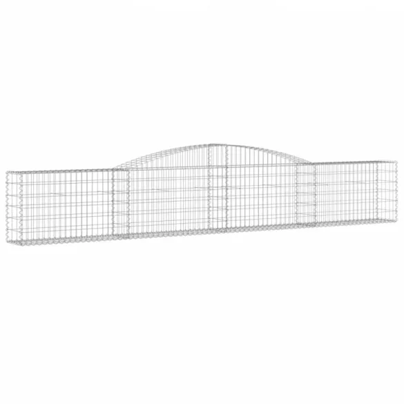 3 db íves horganyzott vas gabion kosár 400x30x60/80 cm