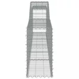 3 db íves horganyzott vas gabion kosár 400x30x60/80 cm