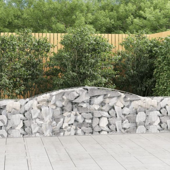 4 db íves horganyzott vas gabion kosár 400x30x60/80 cm