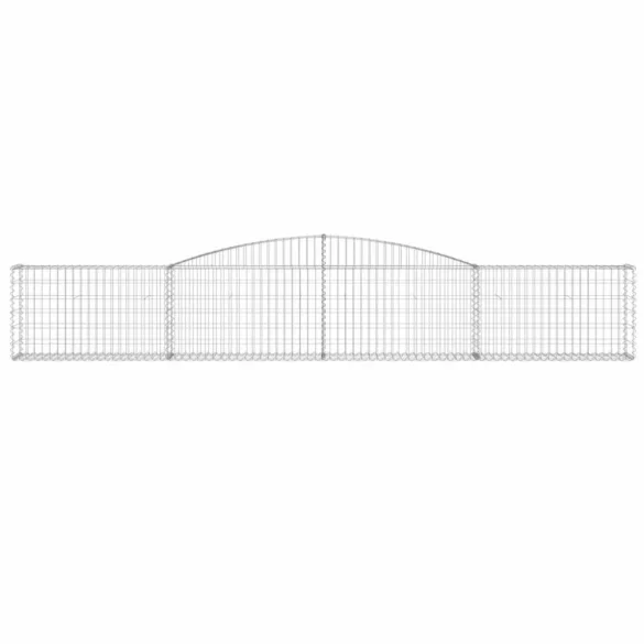 4 db íves horganyzott vas gabion kosár 400x30x60/80 cm