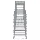 4 db íves horganyzott vas gabion kosár 400x30x60/80 cm