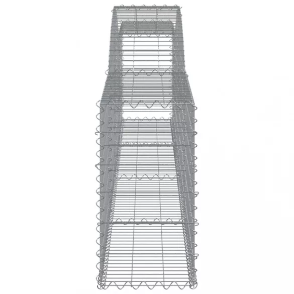 4 db íves horganyzott vas gabion kosár 400x30x60/80 cm