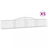 5 db íves horganyzott vas gabion kosár 400x30x60/80 cm