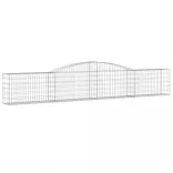 6 db íves horganyzott vas gabion kosár 400x30x60/80 cm
