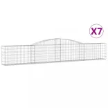 7 db íves horganyzott vas gabion kosár 400x30x60/80 cm