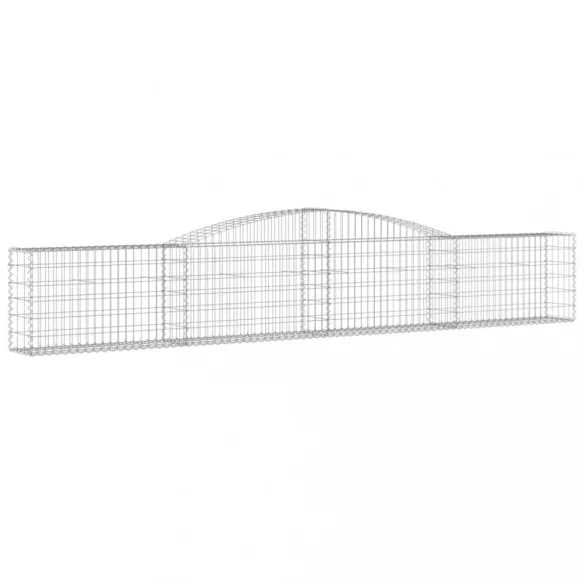 8 db íves horganyzott vas gabion kosár 400x30x60/80 cm