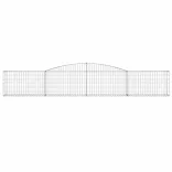 8 db íves horganyzott vas gabion kosár 400x30x60/80 cm