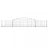 9 db íves horganyzott vas gabion kosár 400x30x60/80 cm