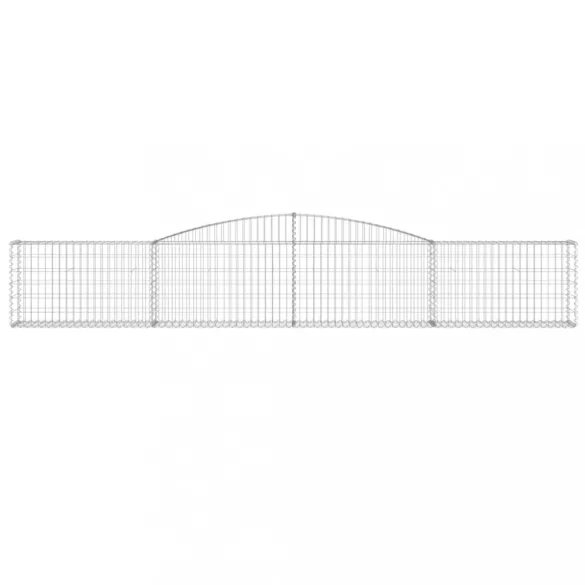 9 db íves horganyzott vas gabion kosár 400x30x60/80 cm