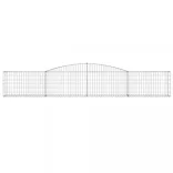 15 db íves horganyzott vas gabion kosár 400x30x60/80 cm