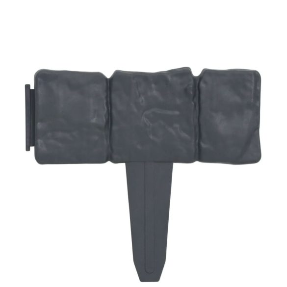 41 darab kőhatású műanyag gyepkerítés 10 m