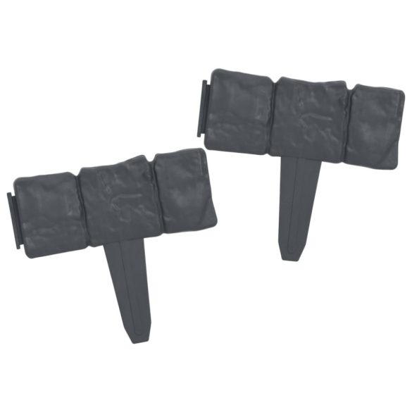 41 darab kőhatású műanyag gyepkerítés 10 m